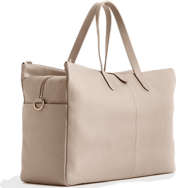 Image 3 of article Nora Italian Leather Triple Compartment Weekender Duffel