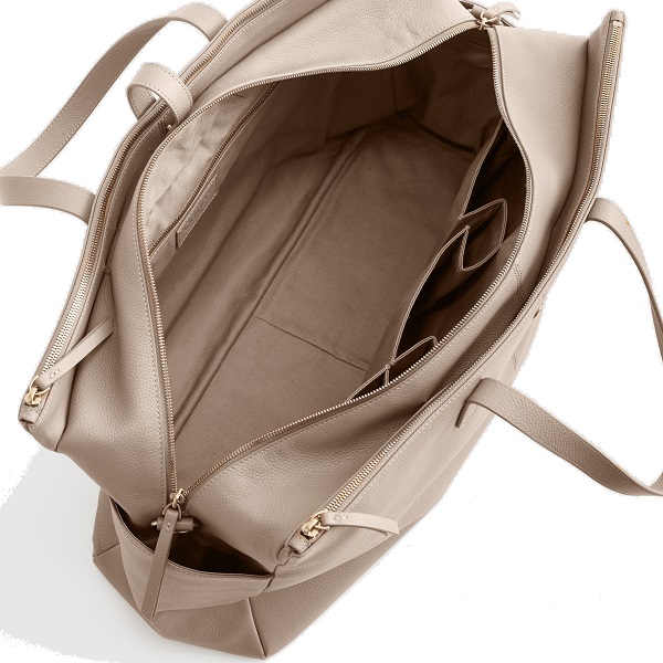 Image 5 of article Nora Italian Leather Triple Compartment Weekender Duffel