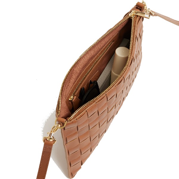 Image 5 of article Charlotte Italian Leather Handwoven Convertible Crossbody