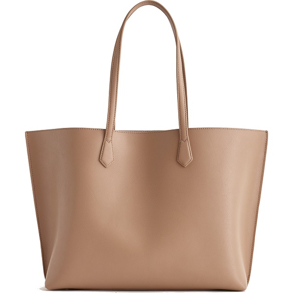 Elara Italian Leather Triple Compartment Shopper Tote